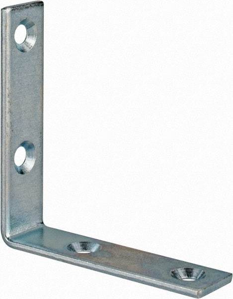 Value Collection - 2-1/2" Long x 0.620" Wide, Steel, Corner Brace - Zinc Plated - Americas Tooling