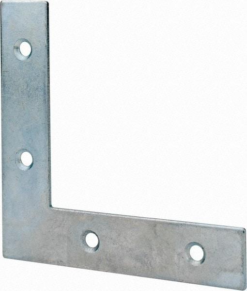 Value Collection - 4" Long x 0.870" Wide, Steel, Corner Brace - Zinc Plated - Americas Tooling