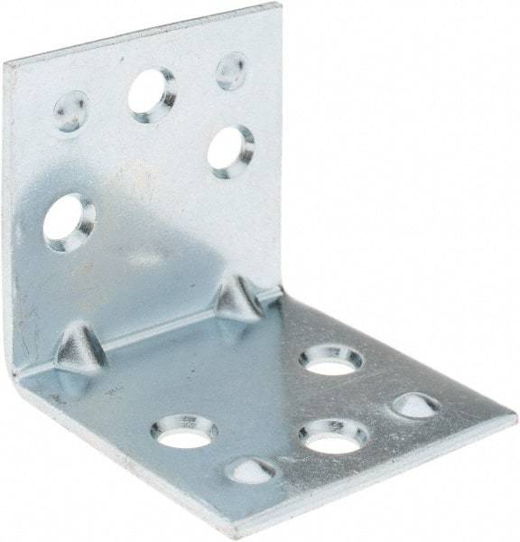 Value Collection - 1-1/2" Long x 1-1/2" Wide, Steel, Corner Brace - Zinc Plated - Americas Tooling