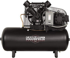 Campbell Hausfeld - 15 hp, 120 Gal Stationary Electric Horizontal Screw Air Compressor - Three Phase, 175 Max psi, 50 CFM, 208-230/460 Volt - Americas Tooling