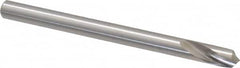 120° 4mm Diam 52mm OAL Cobalt Spotting Drill Bright/Uncoated, 12mm Flute Length, 4mm Shank Diam, RH Cut