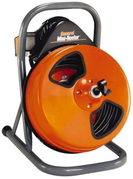 General Pipe Cleaners - Electric Battery Drain Cleaning Machine - For 3" Pipe, 75' Cable, 165 Max RPM - Americas Tooling