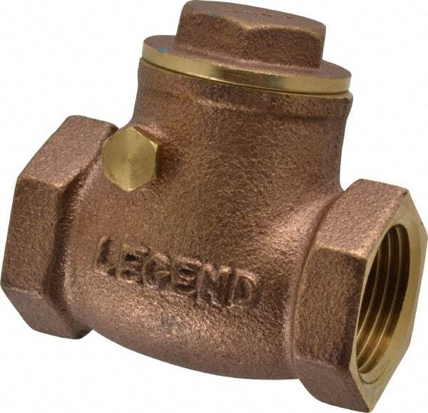 Legend Valve - 3/4" Brass Check Valve - Inline, FNPT x FNPT, 200 WOG - Americas Tooling