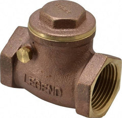 Legend Valve - 1" Brass Check Valve - Inline, FNPT x FNPT, 200 WOG - Americas Tooling