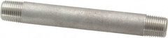 Merit Brass - Schedule 40, 1/8" Pipe x 3" Long, Grade 304/304L Stainless Steel Pipe Nipple - Welded & Threaded - Americas Tooling