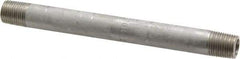 Merit Brass - Schedule 40, 1/8" Pipe x 4" Long, Grade 316/316L Stainless Steel Pipe Nipple - Welded & Threaded - Americas Tooling