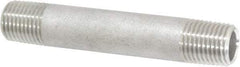 Merit Brass - Schedule 40, 1/4" Pipe x 3" Long, Grade 316/316L Stainless Steel Pipe Nipple - Welded & Threaded - Americas Tooling