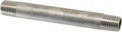 Merit Brass - Schedule 40, 1/4" Pipe x 4" Long, Grade 316/316L Stainless Steel Pipe Nipple - Welded & Threaded - Americas Tooling