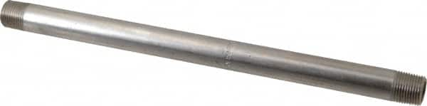 Merit Brass - Schedule 40, 3/8" Pipe x 10" Long, Grade 316/316L Stainless Steel Pipe Nipple - Welded & Threaded - Americas Tooling