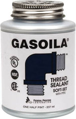 Federal Process - 1/2 Pt Brush Top Can Blue/Green Easy Seal Applicator with Gasoila Soft-Set - 600°F Max Working Temp - Americas Tooling