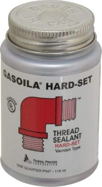 Federal Process - 1/4 Pt Brush Top Can Red Federal Gasoila Hard-Set - 350°F Max Working Temp - Americas Tooling