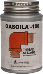 Federal Process - 1/4 Pt Brush Top Can Black Federal Gasoila-100 Thread Sealant - 450°F Max Working Temp - Americas Tooling