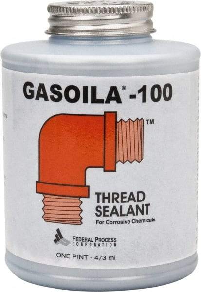 Federal Process - 1 Pt Brush Top Can Black Federal Gasoila-100 Thread Sealant - 450°F Max Working Temp - Americas Tooling