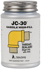 Federal Process - 1/4 Pt Brush Top Can Oyster White Federal JC-30 Thread Sealant with PTFE - 500°F Max Working Temp - Americas Tooling