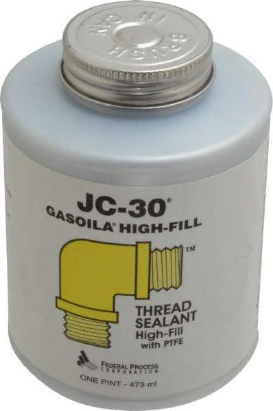 Federal Process - 1 Pt Brush Top Can Oyster White Federal JC-30 Thread Sealant with PTFE - 500°F Max Working Temp - Americas Tooling