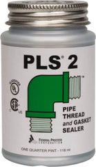 Federal Process - 1/4 Pt Brush Top Can Gray Federal PLS-2 Premium Thread & Gasket Sealant - 600°F Max Working Temp - Americas Tooling