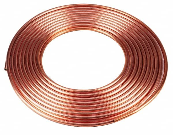 Mueller Industries - 60' Long, 1-5/8" OD x 1.38" ID, Copper Seamless Tube - 0.06" Wall Thickness, 1.14 Ft/Lb - Americas Tooling