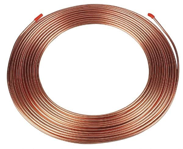 Mueller Industries - 50' Long, 3/16" OD x 0.1275" ID, Copper Seamless Tube - 0.03" Wall Thickness - Americas Tooling