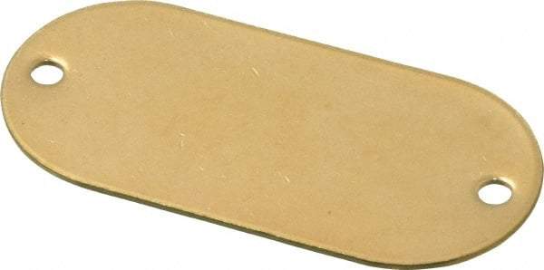 C.H. Hanson - 2-1/8 Inch Wide, Style 1, Brass Blank Metal Plate - 1 Inch High, 25 Pieces - Americas Tooling