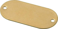 C.H. Hanson - 2-1/8 Inch Wide, Style 1, Brass Blank Metal Plate - 1 Inch High, 25 Pieces - Americas Tooling