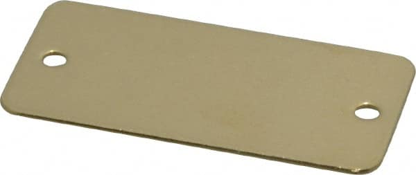 C.H. Hanson - 2 Inch Wide, Style 2, Brass Blank Metal Plate - 1 Inch High, 25 Pieces - Americas Tooling