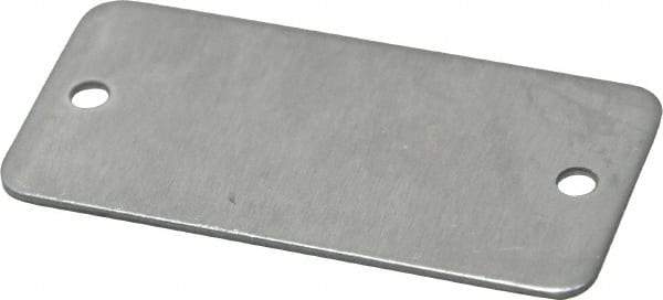 C.H. Hanson - 2 Inch Wide, Style 2, Aluminum Blank Metal Plate - 1 Inch High, 50 Pieces - Americas Tooling