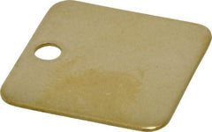 C.H. Hanson - 1-1/4 Inch Diameter, Square, Brass Blank Metal Tag - Blank, 50 Pieces - Americas Tooling