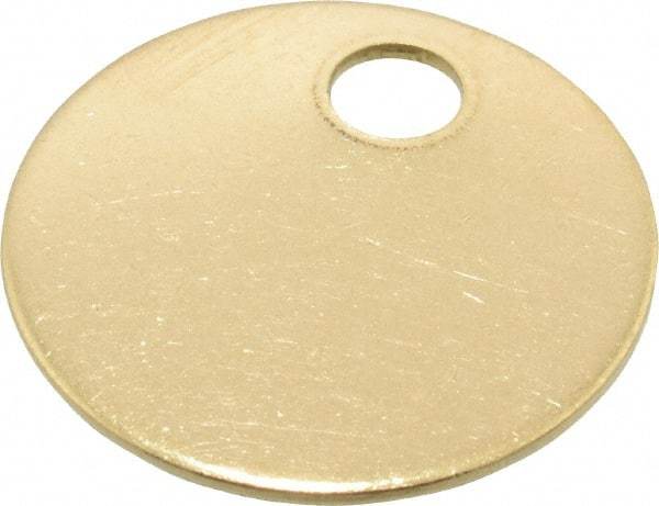 C.H. Hanson - 1 Inch Diameter, Round, Brass Blank Metal Tag - Blank, 50 Pieces - Americas Tooling