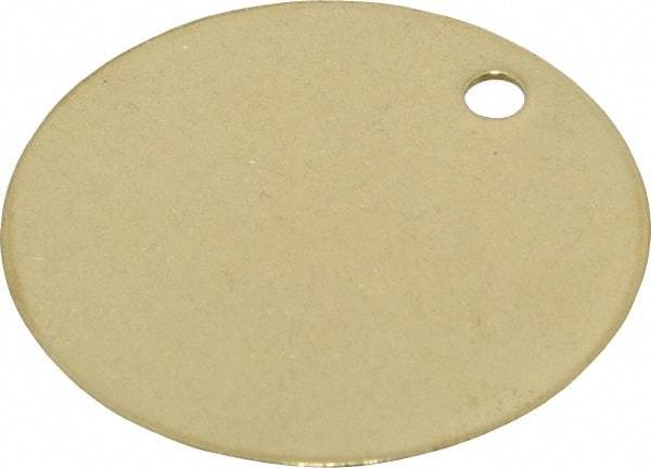 C.H. Hanson - 2 Inch Diameter, Round, Brass Blank Metal Tag - Blank, 25 Pieces - Americas Tooling