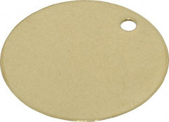 C.H. Hanson - 2 Inch Diameter, Round, Brass Blank Metal Tag - Blank, 25 Pieces - Americas Tooling