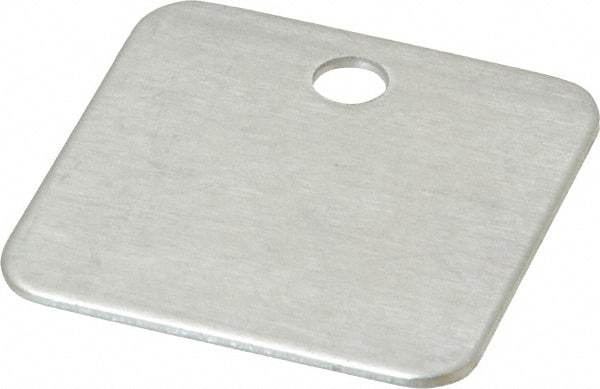 C.H. Hanson - 1-1/4 Inch Diameter, Square, Aluminum Blank Metal Tag - Blank, 50 Pieces - Americas Tooling