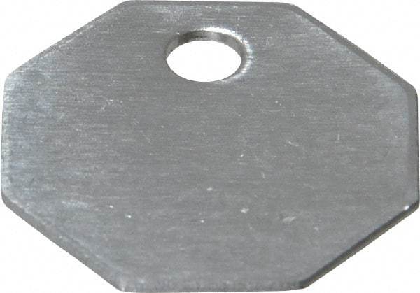 C.H. Hanson - 1-1/16 Inch Diameter, Octagonal, Aluminum Blank Metal Tag - Blank, 50 Pieces - Americas Tooling