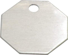 C.H. Hanson - 1-1/4 Inch Diameter, Octagonal, Aluminum Blank Metal Tag - Blank, 50 Pieces - Americas Tooling