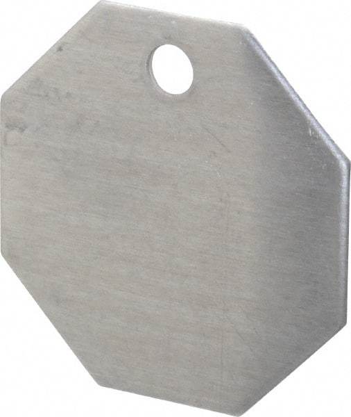 C.H. Hanson - 1-1/2 Inch Diameter, Octagonal, Aluminum Blank Metal Tag - Blank, 50 Pieces - Americas Tooling