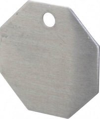 C.H. Hanson - 1-1/2 Inch Diameter, Octagonal, Aluminum Blank Metal Tag - Blank, 50 Pieces - Americas Tooling