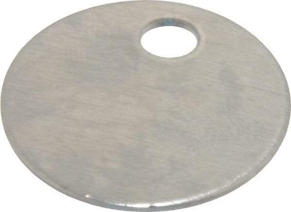 C.H. Hanson - 1 Inch Diameter, Round, Aluminum Blank Metal Tag - Blank, 50 Pieces - Americas Tooling