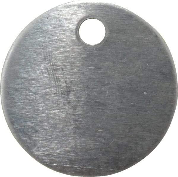 C.H. Hanson - 1-1/4 Inch Diameter, Round, Aluminum Blank Metal Tag - Blank, 50 Pieces - Americas Tooling