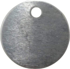 C.H. Hanson - 1-1/4 Inch Diameter, Round, Aluminum Blank Metal Tag - Blank, 50 Pieces - Americas Tooling