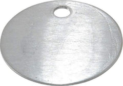 C.H. Hanson - 1-3/8 Inch Diameter, Round, Aluminum Blank Metal Tag - Blank, 50 Pieces - Americas Tooling