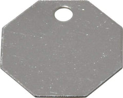 C.H. Hanson - 1-1/4 Inch Diameter, Octagonal, Stainless Steel Blank Metal Tag - Blank, 25 Pieces - Americas Tooling