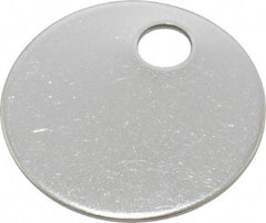 C.H. Hanson - 1 Inch Diameter, Round, Stainless Steel Blank Metal Tag - Blank, 50 Pieces - Americas Tooling