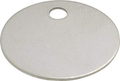 C.H. Hanson - 1-1/4 Inch Diameter, Round, Stainless Steel Blank Metal Tag - Blank, 25 Pieces - Americas Tooling