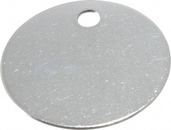 C.H. Hanson - 1-3/8 Inch Diameter, Round, Stainless Steel Blank Metal Tag - Blank, 25 Pieces - Americas Tooling