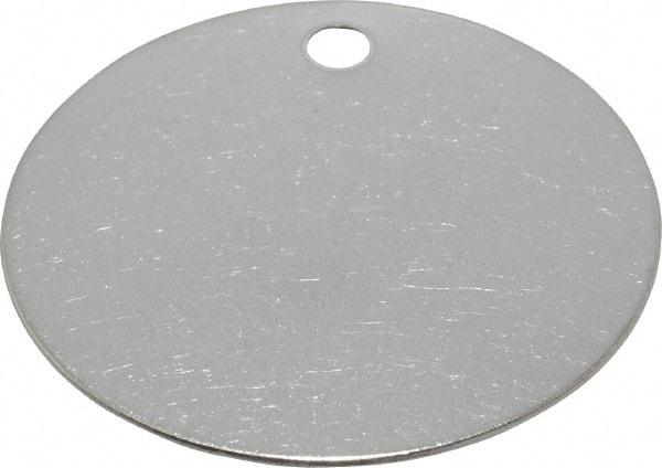 C.H. Hanson - 2 Inch Diameter, Round, Stainless Steel Blank Metal Tag - Blank, 10 Pieces - Americas Tooling