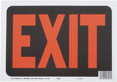 Made in USA - "Exit", 9" Long x 12" Wide, Rigid Plastic Safety Sign - Use for Workplace/Safety - Americas Tooling