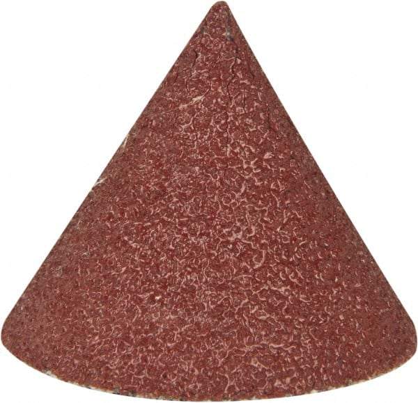 Superior Abrasives - 3/4" Diam 80 Grit 60° Included Angle Cone Center Lap - Aluminum Oxide, Medium Grade, Lock Nut Mount - Americas Tooling