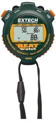 Extech - Digital Thermometer Stopwatch Clock - 8 Functions, 1/100 Sec Resolution, Green - Americas Tooling