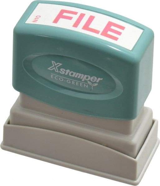 Value Collection - File, Red Pre-Inked Stamp - 1/2 Inch Wide x 1-5/8 Inch Long - Americas Tooling