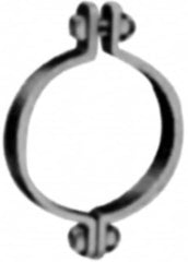 Made in USA - 3" Pipe, Medium Pipe Clamp - Black, 930 Lb Capacity, Carbon Steel - Americas Tooling