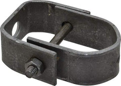 Made in USA - 1" Pipe, 3/8" Rod, Carbon Steel Adjustable Clevis Hanger - Black Coated, 610 Lb Capacity - Americas Tooling